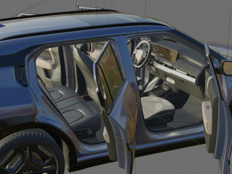 Kia EV3 GT-line 2025 with interior 3D 模型