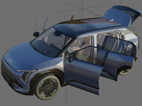 Kia EV3 GT-line 2025 with interior 3D 模型