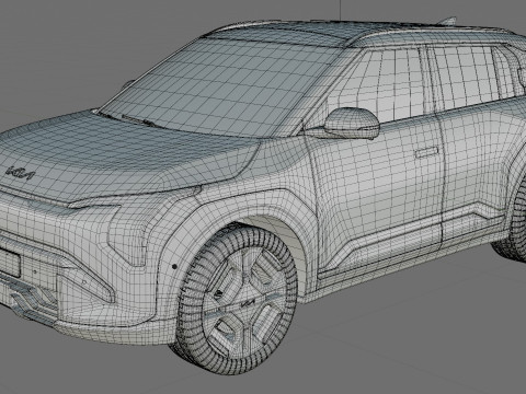 Kia EV3 GT-line 2025 with interior 3D 模型