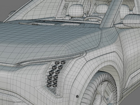 Kia EV3 GT-line 2025 with interior 3D 模型