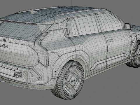 Kia EV3 GT-line 2025 with interior 3D Model