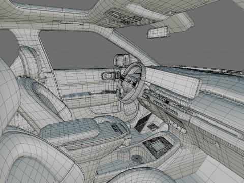 Kia EV3 GT-line 2025 with interior 3D 模型