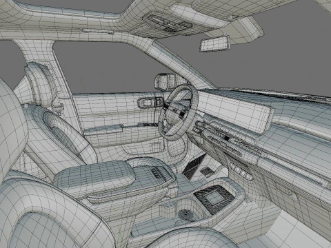 Kia EV3 GT-line 2025 with interior 3D Model