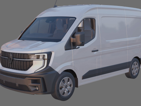 Renault Master Van L2H2 2024 with interior 3D Модель