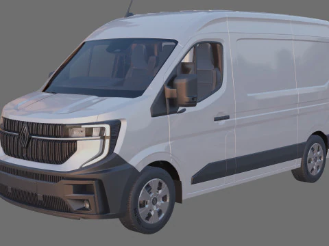 Renault Master Van L2H2 2024 com interior Modelo 3D