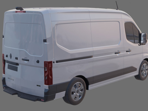 Renault Master Van L2H2 2024 with interior 3D Модель
