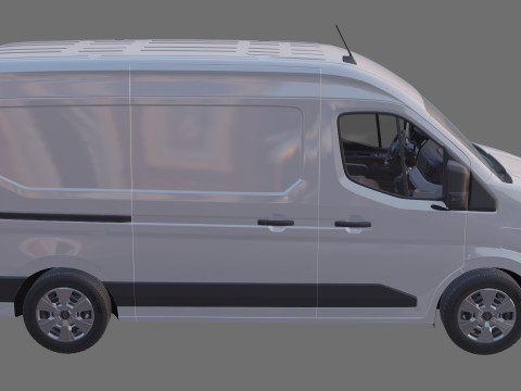 Renault Master Van L2H2 2024 with interior 3D Модель