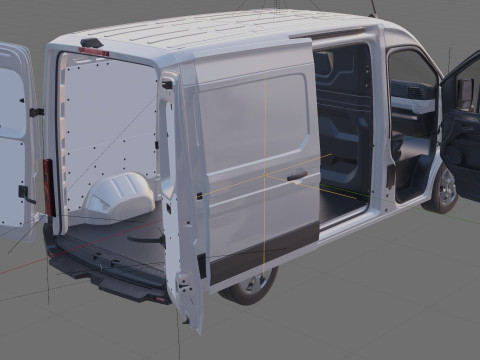 Renault Master Van L2H2 2024 with interior 3D Модель