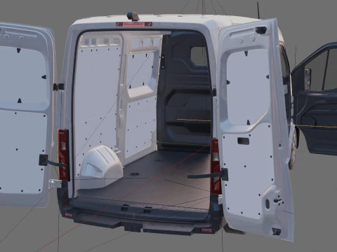Renault Master Van L2H2 2024 com interior Modelo 3D