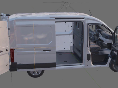 Renault Master Van L2H2 2024 com interior Modelo 3D