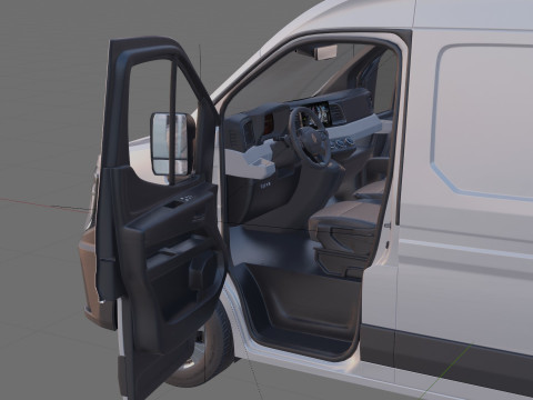 Renault Master Van L2H2 2024 with interior 3D Модель