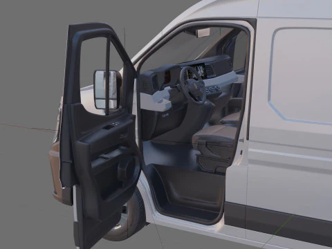 Renault Master Van L2H2 2024 com interior Modelo 3D