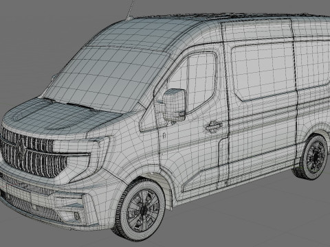 Renault Master Van L2H2 2024 with interior 3D Модель