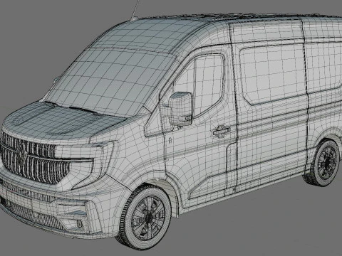 Renault Master Van L2H2 2024 com interior Modelo 3D