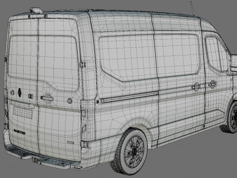 Renault Master Van L2H2 2024 with interior 3D Модель
