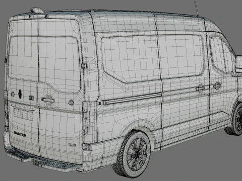 Renault Master Van L2H2 2024 com interior Modelo 3D
