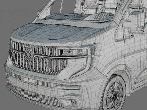 Renault Master Van L2H2 2024 with interior 3D Модель