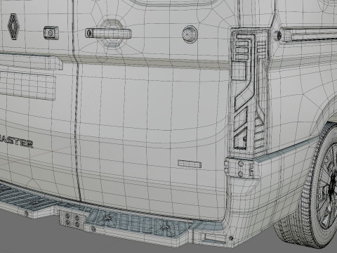 Renault Master Van L2H2 2024 with interior 3D Модель