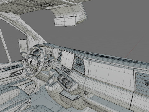 Renault Master Van L2H2 2024 with interior 3D Модель