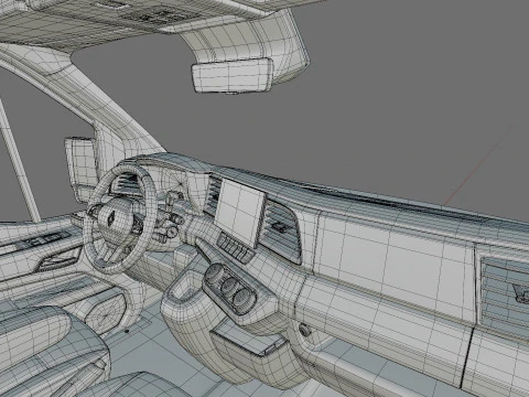 Renault Master Van L2H2 2024 com interior Modelo 3D