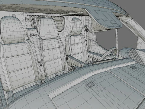 Renault Master Van L2H2 2024 com interior Modelo 3D