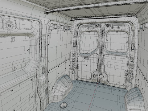 Renault Master Van L2H2 2024 with interior 3D Модель