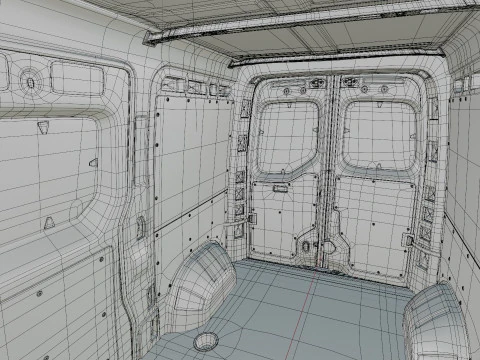 Renault Master Van L2H2 2024 com interior Modelo 3D