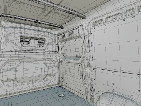Renault Master Van L2H2 2024 com interior Modelo 3D
