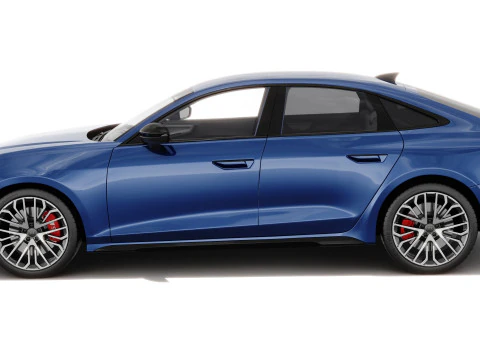 Audi S5 and A5 S-line 2025 with interior 3D Model
