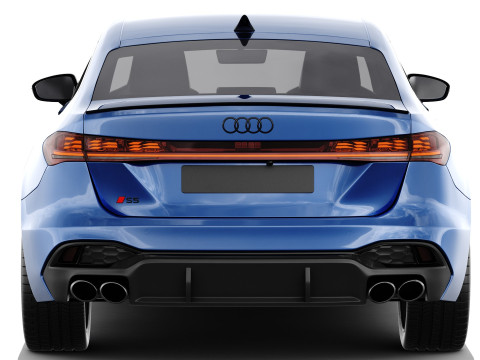 Audi S5 and A5 S-line 2025 with interior Model 3D