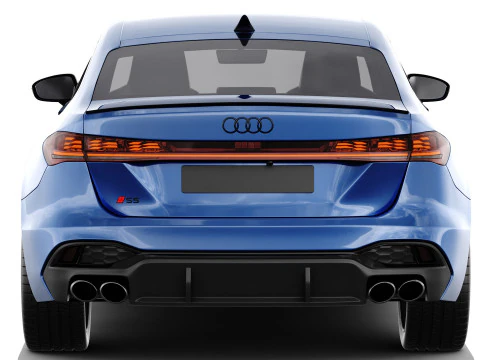 Audi S5 and A5 S-line 2025 with interior 3D Model