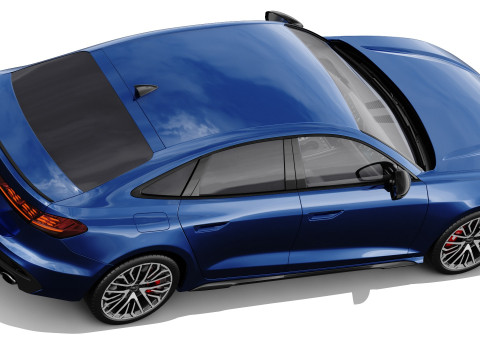 Audi S5 and A5 S-line 2025 with interior Model 3D