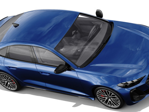 Audi S5 and A5 S-line 2025 with interior Model 3D
