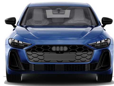 Audi S5 and A5 S-line 2025 with interior 3D Model
