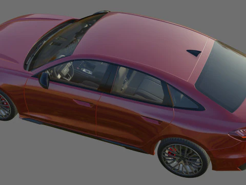 Audi S5 and A5 S-line 2025 with interior 3D Model
