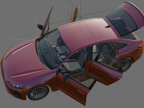 Audi S5 and A5 S-line 2025 with interior Model 3D