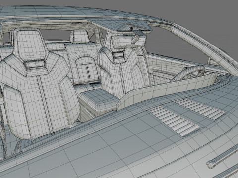 Audi S5 and A5 S-line 2025 with interior Model 3D