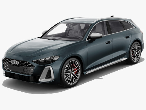 Audi S5 and A5 S-line Avant 2025 with interior 3D Model