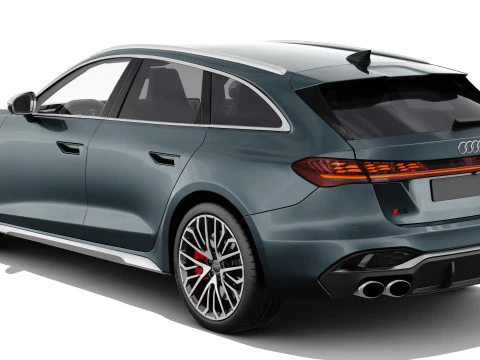 Audi S5 and A5 S-line Avant 2025 with interior 3D Model