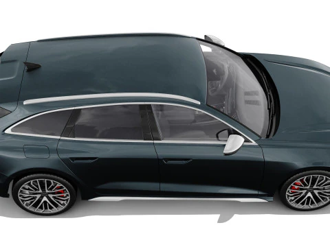 Audi S5 and A5 S-line Avant 2025 with interior 3D Model