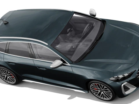 Audi S5 and A5 S-line Avant 2025 with interior 3D Model