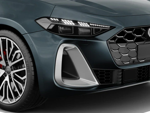 Audi S5 and A5 S-line Avant 2025 with interior 3D Model