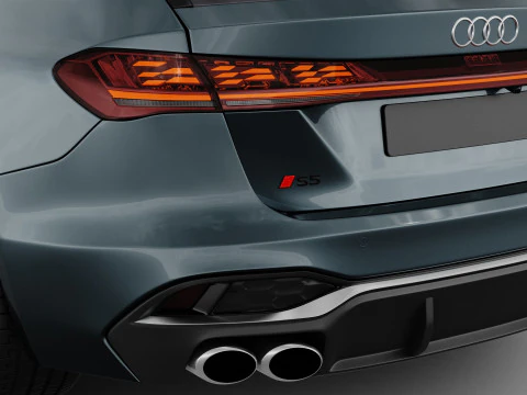 Audi S5 and A5 S-line Avant 2025 with interior 3D Model