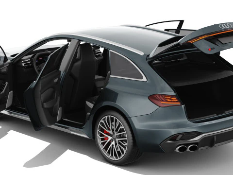 Audi S5 and A5 S-line Avant 2025 with interior 3D Model