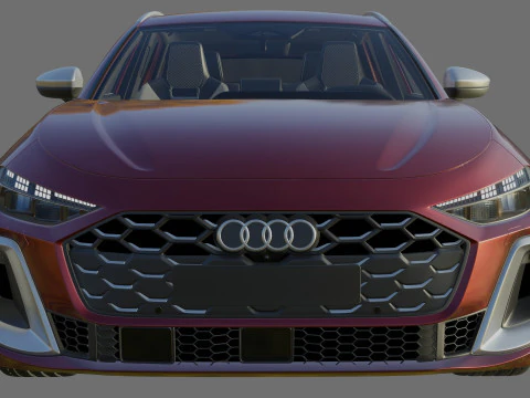 Audi S5 and A5 S-line Avant 2025 with interior 3D Model