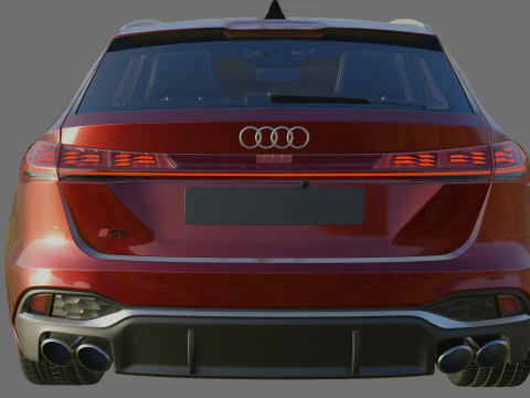 Audi S5 and A5 S-line Avant 2025 with interior 3D Model
