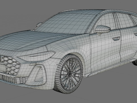 Audi S5 and A5 S-line Avant 2025 with interior 3Dモデル