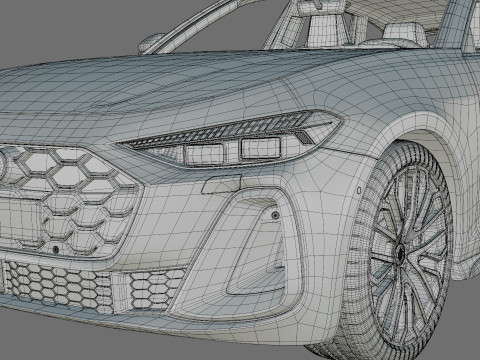 Audi S5 and A5 S-line Avant 2025 with interior 3Dモデル