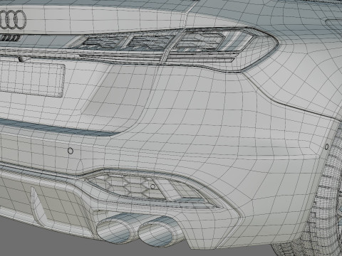 Audi S5 and A5 S-line Avant 2025 with interior 3Dモデル