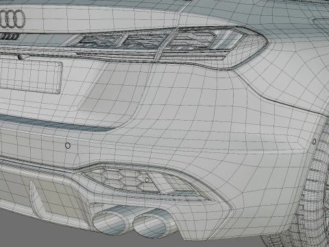 Audi S5 and A5 S-line Avant 2025 with interior 3D Model